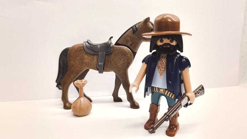 Playmobil Custom Western Figure with horse #3 Playmobil Custom Western Figure with horse #3