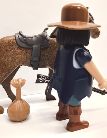 Playmobil Custom Western Figure with horse #3 Playmobil Custom Western Figure with horse #3