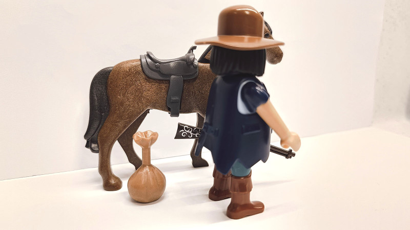 Playmobil Custom Western Figure with horse #3 Playmobil Custom Western Figure with horse #3