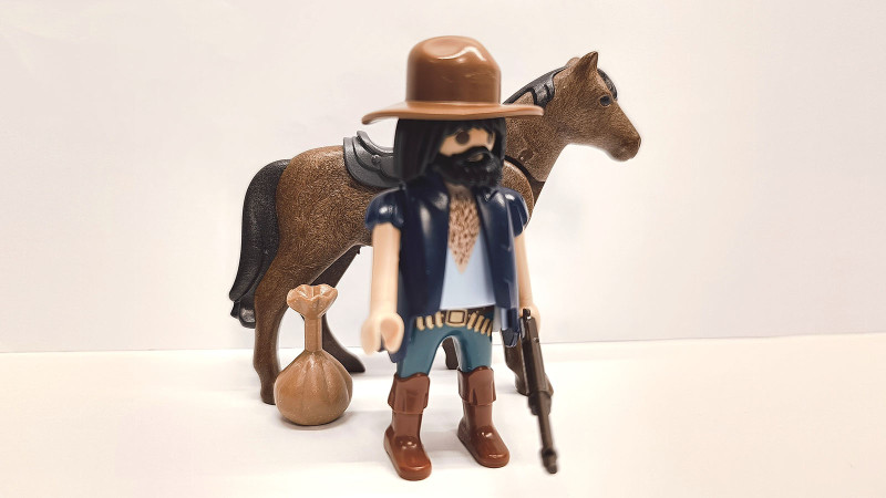 Playmobil Custom Western Figure with horse #3 Playmobil Custom Western Figure with horse #3