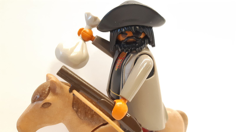 Playmobil Custom Western Figure with horse #34 Playmobil Custom Western Figure with horse #34