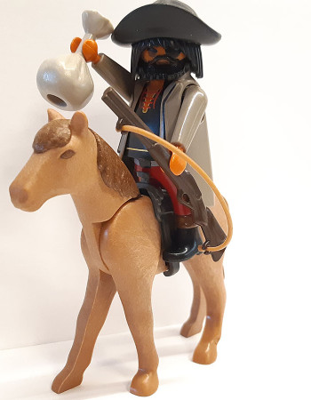 Playmobil Custom Western Figure with horse #34 Playmobil Custom Western Figure with horse #34