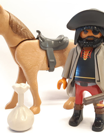 Playmobil Custom Western Figure with horse #34 Playmobil Custom Western Figure with horse #34