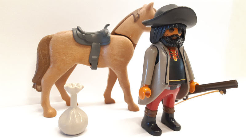 Playmobil Custom Western Figure with horse #34 Playmobil Custom Western Figure with horse #34