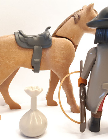 Playmobil Custom Western Figure with horse #34 Playmobil Custom Western Figure with horse #34