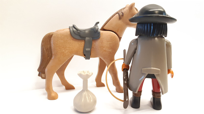 Playmobil Custom Western Figure with horse #34 Playmobil Custom Western Figure with horse #34