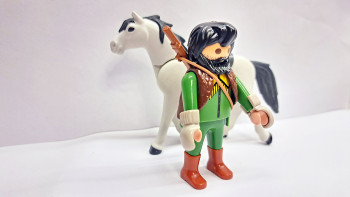 Playmobil Custom Western Figure with horse #4