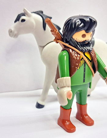 Playmobil Custom Western Figure with horse #4 Playmobil Custom Western Figure with horse #4