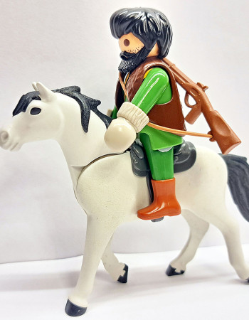 Playmobil Custom Western Figure with horse #4 Playmobil Custom Western Figure with horse #4