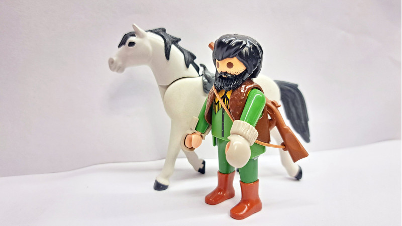 Playmobil Custom Western Figure with horse #4 Playmobil Custom Western Figure with horse #4