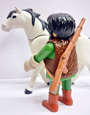 Playmobil Custom Western Figure with horse #4 Playmobil Custom Western Figure with horse #4