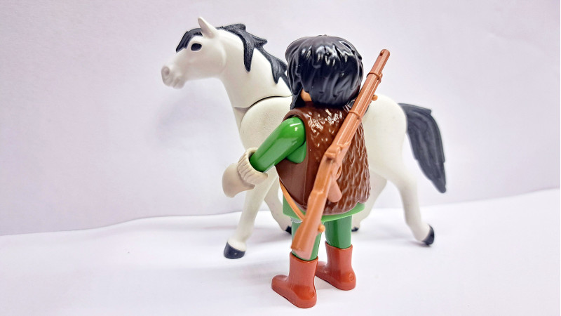 Playmobil Custom Western Figure with horse #4 Playmobil Custom Western Figure with horse #4