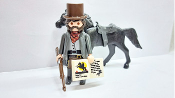 Playmobil Custom Western Cowboy with horse #1
