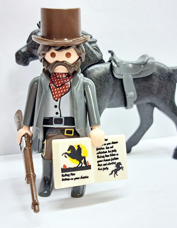 Playmobil Custom Western Cowboy with horse #1 Playmobil Custom Western Cowboy with horse #1