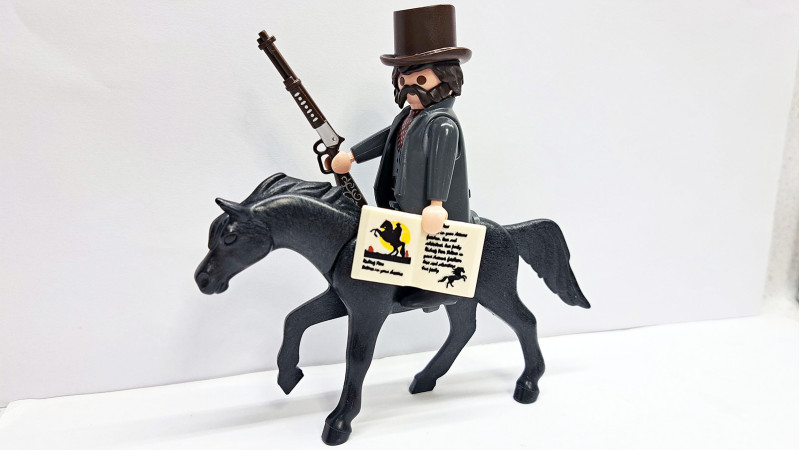 Playmobil Custom Western Cowboy with horse #1 Playmobil Custom Western Cowboy with horse #1