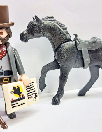 Playmobil Custom Western Cowboy with horse #1 Playmobil Custom Western Cowboy with horse #1