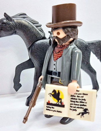 Playmobil Custom Western Cowboy with horse #1 Playmobil Custom Western Cowboy with horse #1