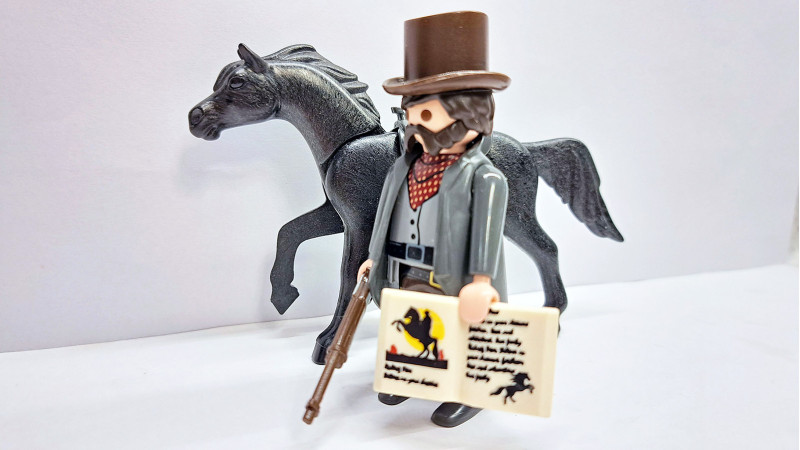 Playmobil Custom Western Cowboy with horse #1 Playmobil Custom Western Cowboy with horse #1