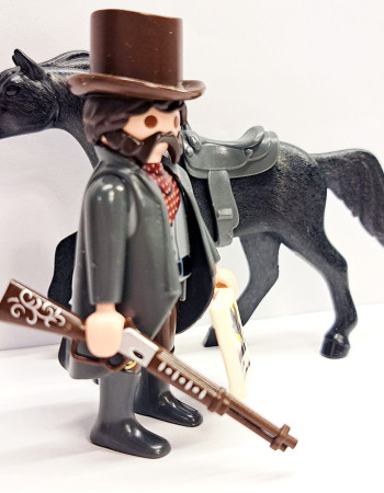 Playmobil Custom Western Cowboy with horse #1 Playmobil Custom Western Cowboy with horse #1