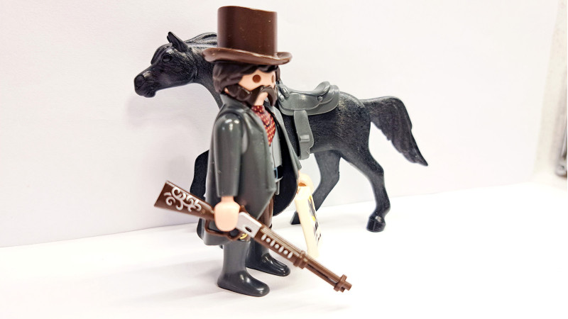 Playmobil Custom Western Cowboy with horse #1 Playmobil Custom Western Cowboy with horse #1