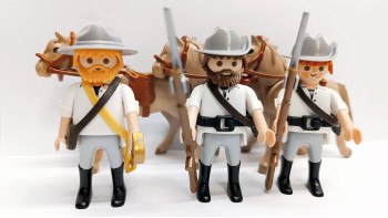 Playmobil Western Cowboys ACW 3 Southern soldiers with horses