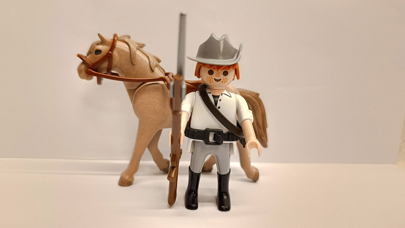 Playmobil Western Cowboy ACW Southern Soldier with horse #2