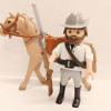 Playmobil Western Cowboy ACW Southern Soldier with horse #3