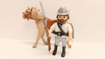 Playmobil Western Cowboy ACW Southern Soldier with horse #3