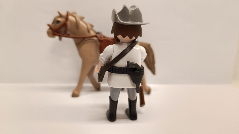 Playmobil Western Cowboy ACW Southern Soldier with horse #3