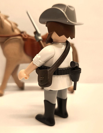 Playmobil Western Cowboy ACW Southern Soldier with horse #3